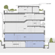 Each apartment in R-951 is two floors with its own outdoor space. Rendering by Paul A. Castrucci Architect.